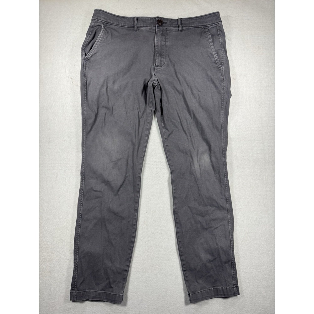 Abercrombie & Fitch Dress Pants Stretch Trousers Men's 34x32 Dark Grey